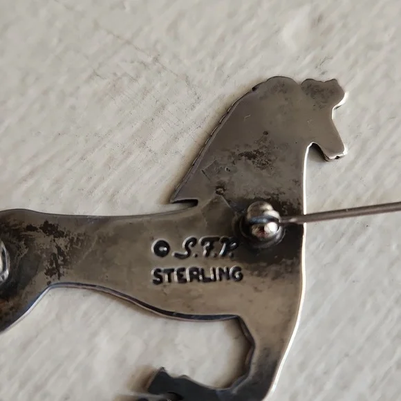 Amazing Vintage Native American Navajo Running Pony Pin by Frank Salcido 🐎♥️ - Picture 7 of 11